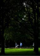 24 September 2020; Shane Lowry of Ireland and his caddie Brian Martin make their way down the 11th fairway during day one of the Dubai Duty Free Irish Open Golf Championship at Galgorm Spa & Golf Resort in Ballymena, Antrim. Photo by Brendan Moran/Sportsfile