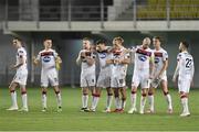 24 September 2020; Dundalk players during the penalty shoot out during the UEFA Europa League Third Qualifying Round match between FC Sheriff Tiraspol and Dundalk at the Stadionul Sheriff in Tiraspol, Moldova. Photo by Alex Nicodim/Sportsfile