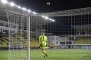 24 September 2020; Gary Rogers of Dundalk reacts after saving a penalty from Faith Friday Obilor of FC Sheriff Tiraspol during the penalty shoot out during the UEFA Europa League Third Qualifying Round match between FC Sheriff Tiraspol and Dundalk at the Stadionul Sheriff in Tiraspol, Moldova. Photo by Alex Nicodim/Sportsfile