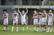 24 September 2020; Dundalk players during the penalty shoot out during the UEFA Europa League Third Qualifying Round match between FC Sheriff Tiraspol and Dundalk at the Stadionul Sheriff in Tiraspol, Moldova. Photo by Alex Nicodim/Sportsfile