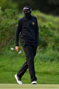 25 September 2020; John Catlin of USA wearing a snood as he makes his way on to the sixth green during day two of the Dubai Duty Free Irish Open Golf Championship at Galgorm Spa & Golf Resort in Ballymena, Antrim. Photo by Brendan Moran/Sportsfile