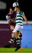 22 September 2020; Aaron Bolger of Shamrock Rovers II and Stephen Meaney of Drogheda United during the SSE Airtricity League First Division match between Drogheda United and Shamrock Rovers II at United Park in Drogheda, Louth. Photo by Ben McShane/Sportsfile
