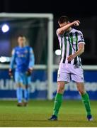 25 September 2020; Killian Cantwell of Bray Wanderers reacts after his side conceded their first goal during the SSE Airtricity League Premier Division match between Bray Wanderers and Drogheda United at the Carlisle Grounds in Bray, Wicklow. Photo by Eóin Noonan/Sportsfile