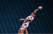 25 September 2020; Kieran Treadwell of Ulster A wins possession in the lineout during the A Interprovincial Friendly match between Leinster A and Ulster A at the RDS Arena in Dublin. Photo by Ramsey Cardy/Sportsfile
