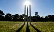 26 September 2020; A general view of the stumps ahead of the Test Triangle Inter-Provincial Series 50 over match between Leinster Lightning and Northern Knights at Malahide Cricket Club in Dublin. Photo by Sam Barnes/Sportsfile