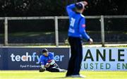 26 September 2020; Peter Chase of Leinster Lightning drops a catch off James McCollum of Northern Knights during the Test Triangle Inter-Provincial Series 50 over match between Leinster Lightning and Northern Knights at Malahide Cricket Club in Dublin. Photo by Sam Barnes/Sportsfile