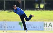 26 September 2020; George Dockrell of Leinster Lightning bowls during the Test Triangle Inter-Provincial Series 50 over match between Leinster Lightning and Northern Knights at Malahide Cricket Club in Dublin. Photo by Sam Barnes/Sportsfile