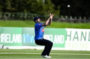 26 September 2020; Tyrone Kane of Leinster Lightning catches out Neil Rock of Northern Knights during the Test Triangle Inter-Provincial Series 50 over match between Leinster Lightning and Northern Knights at Malahide Cricket Club in Dublin. Photo by Sam Barnes/Sportsfile