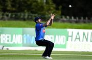 26 September 2020; Tyrone Kane of Leinster Lightning catches out Neil Rock of Northern Knights during the Test Triangle Inter-Provincial Series 50 over match between Leinster Lightning and Northern Knights at Malahide Cricket Club in Dublin. Photo by Sam Barnes/Sportsfile