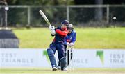 26 September 2020; Neil Rock of Northern Knights hits a four during the Test Triangle Inter-Provincial Series 50 over match between Leinster Lightning and Northern Knights at Malahide Cricket Club in Dublin. Photo by Sam Barnes/Sportsfile