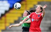26 September 2020; Rachel Graham of Shelbourne in action against Alannah McEvoy of Peamount United during the Women's National League match between Shelbourne and Peamount at Tolka Park in Dublin. Photo by Stephen McCarthy/Sportsfile