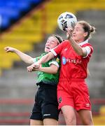 26 September 2020; Rachel Graham of Shelbourne in action against Alannah McEvoy of Peamount United during the Women's National League match between Shelbourne and Peamount at Tolka Park in Dublin. Photo by Stephen McCarthy/Sportsfile
