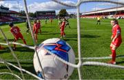 26 September 2020; Stephanie Roche of Peamount United scores her side's fourth goal during the Women's National League match between Shelbourne and Peamount at Tolka Park in Dublin. Photo by Stephen McCarthy/Sportsfile