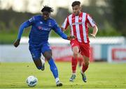 26 September 2020; Tunmise Sobowale of Waterford in action against Alex Cooper of Sligo Rovers during the SSE Airtricity League Premier Division match between Waterford and Sligo Rovers at the RSC in Waterford. Photo by Seb Daly/Sportsfile