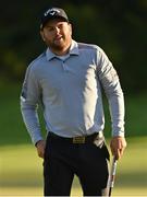 26 September 2020; Jordan Smith of England reacts to a missed putt on the 18th green during day three of the Dubai Duty Free Irish Open Golf Championship at Galgorm Spa & Golf Resort in Ballymena, Antrim. Photo by Brendan Moran/Sportsfile