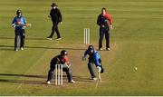 26 September 2020; Simi Singh of Leinster Lightning is almost run out by Gary Wilson of Northern Knights during the Test Triangle Inter-Provincial Series 50 over match between Leinster Lightning and Northern Knights at Malahide Cricket Club in Dublin. Photo by Sam Barnes/Sportsfile