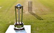 27 September 2020; A general view of the Women's Super Series Trophy ahead of the Women's Super Series match between Scorchers and Typhoons at Malahide Cricket Club in Dublin. Photo by Sam Barnes/Sportsfile