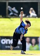 27 September 2020; Laura Delany of Typhoons bowls during the Women's Super Series match between Scorchers and Typhoons at Malahide Cricket Club in Dublin. Photo by Sam Barnes/Sportsfile