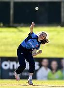 27 September 2020; Georgina Dempsey of Typhoons bowls during the Women's Super Series match between Scorchers and Typhoons at Malahide Cricket Club in Dublin. Photo by Sam Barnes/Sportsfile