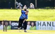 27 September 2020; Laura Delany of Typhoons bowls during the Women's Super Series match between Scorchers and Typhoons at Malahide Cricket Club in Dublin. Photo by Sam Barnes/Sportsfile