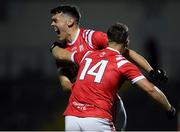 26 September 2020; East Kerry goal scorers David Clifford and Darragh Roche, 14, celebrates after the scoring their side's second goal against Mid Kerry during the Kerry County Senior Football Championship Final match between East Kerry and Mid Kerry at Austin Stack Park in Tralee, Kerry. Photo by Matt Browne/Sportsfile