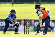 27 September 2020; Shauna Kavanagh of Scorchers is caught out by Sarah Forbes of Typhoons  during the Women's Super Series match between Scorchers and Typhoons at Malahide Cricket Club in Dublin. Photo by Sam Barnes/Sportsfile