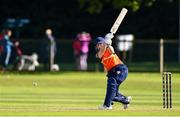 27 September 2020; Jenny Sparrow of Scorchers plays a shot during the Women's Super Series match between Scorchers and Typhoons at Malahide Cricket Club in Dublin. Photo by Sam Barnes/Sportsfile