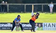27 September 2020; Leah Paul of Scorchers plays a shot watched by Sarah Forbes during the Women's Super Series match between Scorchers and Typhoons at Malahide Cricket Club in Dublin. Photo by Sam Barnes/Sportsfile