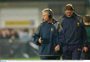 11 October 2002; Leinster coach Matt Williams pictured with Assistant coach Willie Anderson during the game against Bristol. Heineken Cup, Leinster v Bristol, Donnybrook, Dublin. Rugby. Picture credit; Matt Browne / SPORTSFILE *EDI*