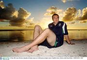 23 May 2002; Jason McAteer, Republic of Ireland, relaxes on  on the beach at Saipan. Soccer. Cup2002. Soccer. Picture credit; David Maher / SPORTSFILE *EDI*