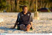 23 May 2002; Jason McAteer, Republic of Ireland, relaxes on  on the beach at Saipan. Soccer. Cup2002. Soccer. Picture credit; David Maher / SPORTSFILE *EDI*