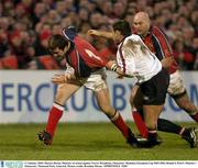 17 January 2004; Marcus Horan, Munster, in action against Trevor Woodman, Gloucester. Heineken European Cup 2003-2004, Round 4, Pool 5, Munster v Gloucester, Thomond Park, Limerick. Picture credit; Brendan Moran / SPORTSFILE *EDI*