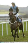 11 January 2004; Columba, with Jim Culloty up, canter to the start for the Pierse Hurdle, Leopardstown Racecourse, Dublin. Picture credit; Pat Murphy / SPORTSFILE *EDI*