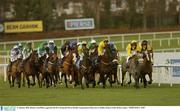 11 January 2004; Runners and Riders approach the first during the Pierse Hurdle, Leopardstown Racecourse, Dublin. Picture credit; Brian Lawless / SPORTSFILE *EDI*