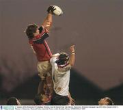 17 January 2004; Donnacha O'Callaghan, Munster, wins the lineout from Alex Brown, Gloucester. Heineken European Cup 2003-2004, Round 4, Pool 5, Munster v Gloucester, Thomond Park, Limerick. Picture credit; Brendan Moran / SPORTSFILE *EDI*