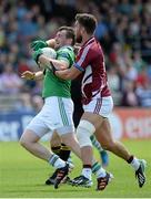 29 June 2013; Sean Quigley, Fermanagh, in action against Paul Sharry, Westmeath. GAA Football All-Ireland Senior Championship, Round 1, Westmeath v Fermanagh, Cusack Park, Mullingar, Co. Westmeath. Picture credit: Brian Lawless / SPORTSFILE