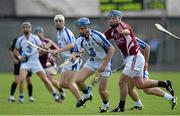 29 June 2013; Michael Walsh, Waterford, in action against Derek McNicholas, Westmeath. GAA Hurling All-Ireland Senior Championship, Phase I, Westmeath v Waterford, Cusack Park, Mullingar, Co. Westmeath. Picture credit: Brian Lawless / SPORTSFILE