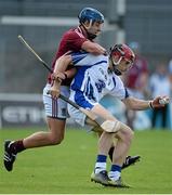 29 June 2013; Shane O'Sullivan, Waterford, in action against Robbie Greville, Westmeath. GAA Hurling All-Ireland Senior Championship, Phase I, Westmeath v Waterford, Cusack Park, Mullingar, Co. Westmeath. Picture credit: Brian Lawless / SPORTSFILE
