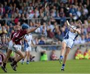 29 June 2013; Maurice Shanahan, Waterford, in action against Tommy Gallagher, Westmeath. GAA Hurling All-Ireland Senior Championship, Phase I, Westmeath v Waterford, Cusack Park, Mullingar, Co. Westmeath. Picture credit: Brian Lawless / SPORTSFILE