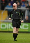 30 June 2013; Referee Derek Fahy signals the reason for awarding a penalty to Armagh. GAA Football All-Ireland Senior Championship, Round 1, Armagh v Wicklow, Athletic Grounds, Armagh. Picture credit: Brendan Moran / SPORTSFILE