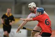 30 June 2013; Chris Convery, Derry, in action against Connor Woods, Down. Ulster GAA Hurling Senior Championship, Semi-Final, Derry v Down, Athletic Grounds, Armagh. Picture credit: Brendan Moran / SPORTSFILE