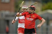 30 June 2013; Padraig Flynn, Down, in action against Tiernan McCloskey, Derry. Ulster GAA Hurling Senior Championship, Semi-Final, Derry v Down, Athletic Grounds, Armagh. Picture credit: Brendan Moran / SPORTSFILE