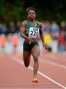 2 July 2013; Jessica Young, USA, on her way to winning the Women's 100m sprint in a time of 11.43 at the 62nd Cork City Sports. Cork Institute of Technology, Bishopstown, Cork. Picture credit: Diarmuid Greene / SPORTSFILE