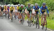3 July 2013; Fintan Ryan, Nicolas Roche Performance Team - Standard Life, leads the peloton during the Stage 2 on the 2013 Junior Tour of Ireland, Ennis - Barefield, Co. Clare. Picture credit: Stephen McMahon / SPORTSFILE