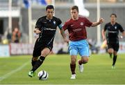 4 July 2013; Jiloan Hamad, Malmö FF, in action against David Cassidy, Drogheda United. UEFA Europa League, First Qualifying Round, First Leg, Drogheda United v Malmö FF, Tallaght Stadium, Tallaght, Dublin. Picture credit: Matt Browne / SPORTSFILE