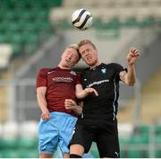 4 July 2013; Pontus Jansson, Malmö FF, in action against Paul O'Connor, Drogheda United. UEFA Europa League, First Qualifying Round, First Leg, Drogheda United v Malmö FF, Tallaght Stadium, Tallaght, Dublin. Picture credit: Matt Browne / SPORTSFILE
