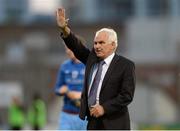 4 July 2013; Drogheda United manager Mick Cooke acknowledges the supporters after the game. UEFA Europa League, First Qualifying Round, First Leg, Drogheda United v Malmö FF, Tallaght Stadium, Tallaght, Dublin. Picture credit: Matt Browne / SPORTSFILE