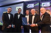 13 January 2017; Josef Veselsky, second from right, is presented with the Special Merit Award from left, Mark McCadden, SWAI President, Ronan Brady, Head of Marketing, SSE Airtricity, Liam Tuohy Junior and Philip Quinn, SWAI,  during The SSE Airtricity Soccer Writers’ Association of Ireland Awards 2016 at the Conrad Hotel in Dublin. Photo by David Maher/Sportsfile