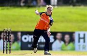 27 September 2020; Alana Dalzell of Scorchers bowls during the Women's Super Series match between Scorchers and Typhoons at Malahide Cricket Club in Dublin. Photo by Sam Barnes/Sportsfile