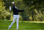 27 September 2020; Aaron Rai of England watches his second shot to the sixth green during day four of the Dubai Duty Free Irish Open Golf Championship at Galgorm Spa & Golf Resort in Ballymena, Antrim. Photo by Brendan Moran/Sportsfile